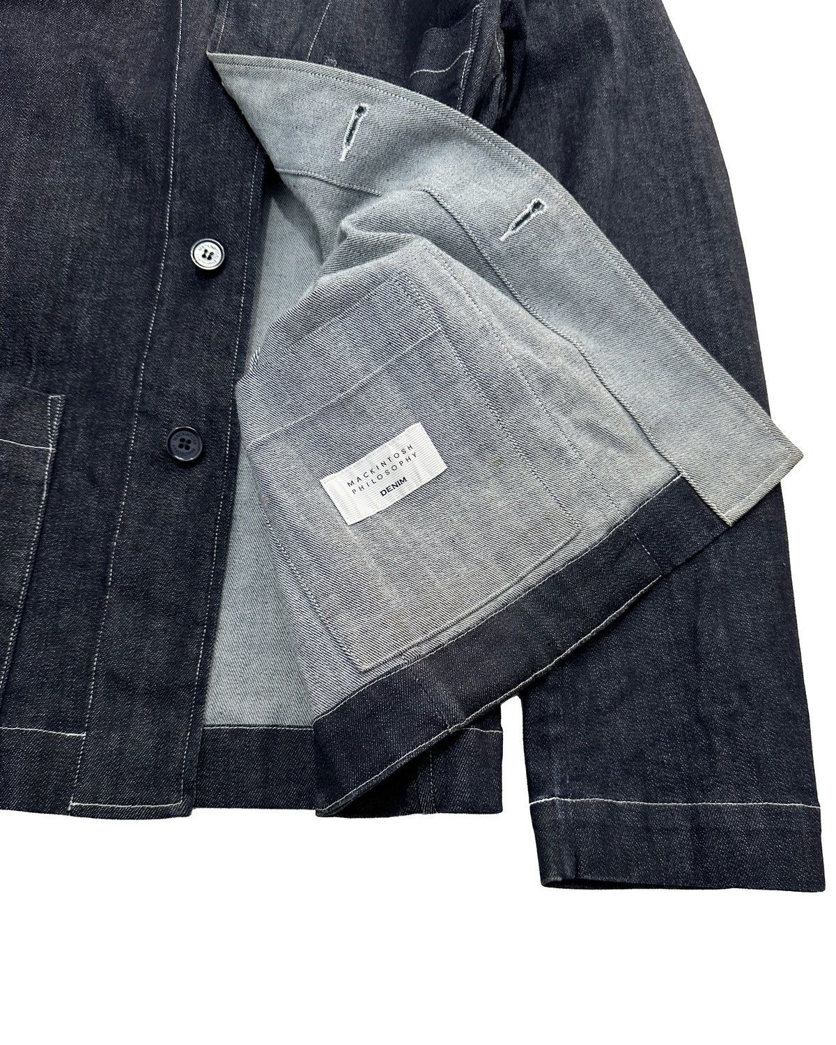 Japanese Brand × Mackintosh × Vintage Mackintosh Philosophy Workwear Chore Denim Jacket Size US L / EU 52-54 / 3 - 6 Thumbnail