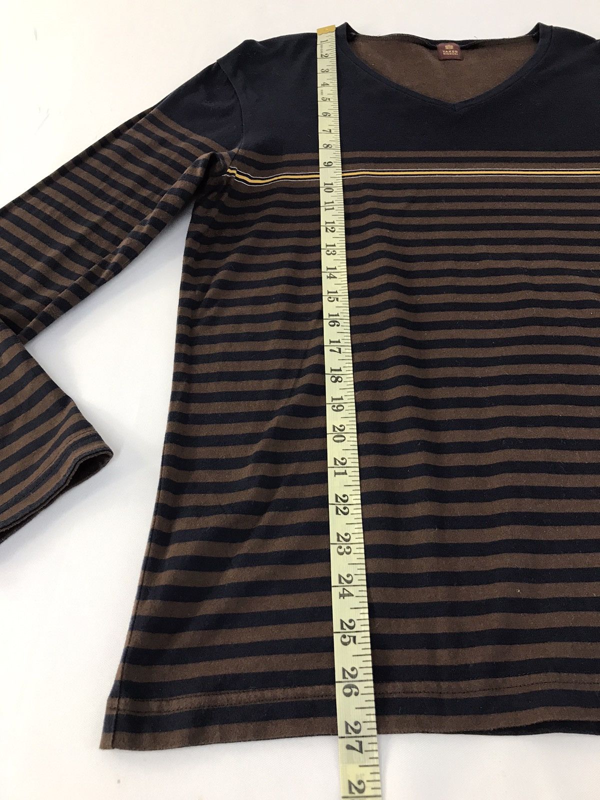 Japanese Brand × Takeo Kikuchi Vintage Takeo Kikuchi Design Striped Long Sleeve Shirt Size US M / EU 48-50 / 2 - 8 Thumbnail