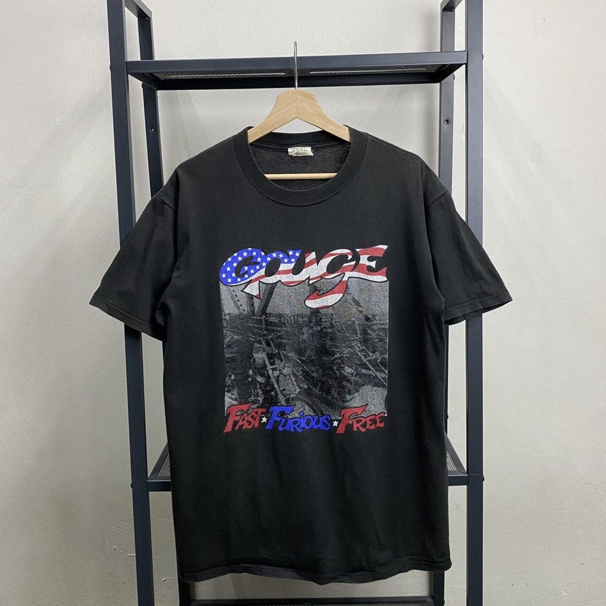 Vintage Vintage Gouge clothing skateboard tshirt fast furious free Size US L / EU 52-54 / 3 - 1 Thumbnail