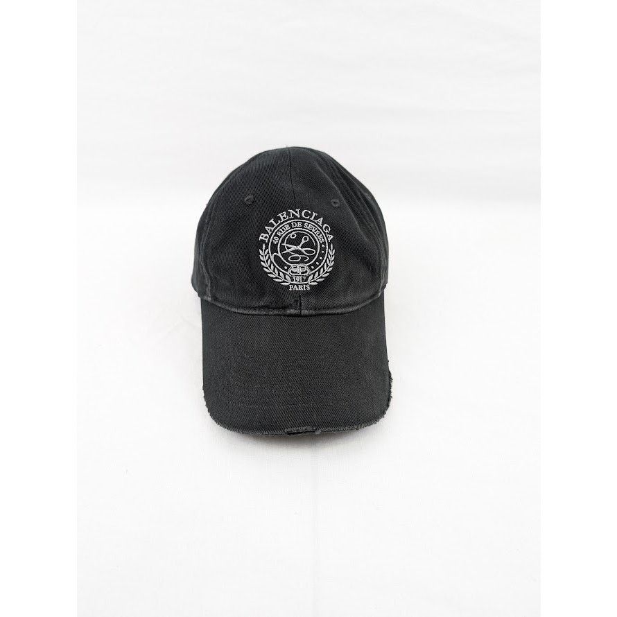 Balenciaga o1rshd1 Size: S / Embroidered Scissors Hat / Cap in Black Size ONE SIZE - 1 Thumbnail