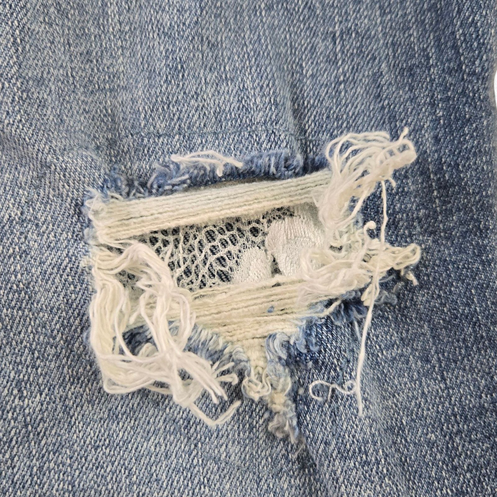 Other Medium Wash Distressed Curvy Straight Jeans Size 16 Size 38" / US 16 / IT 52 - 4 Thumbnail