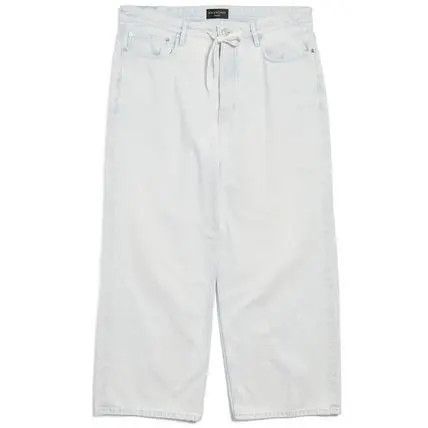 Balenciaga o1w1db10226 Oversized Baggy Pants in White Size US 26 / EU 42 - 1 Thumbnail