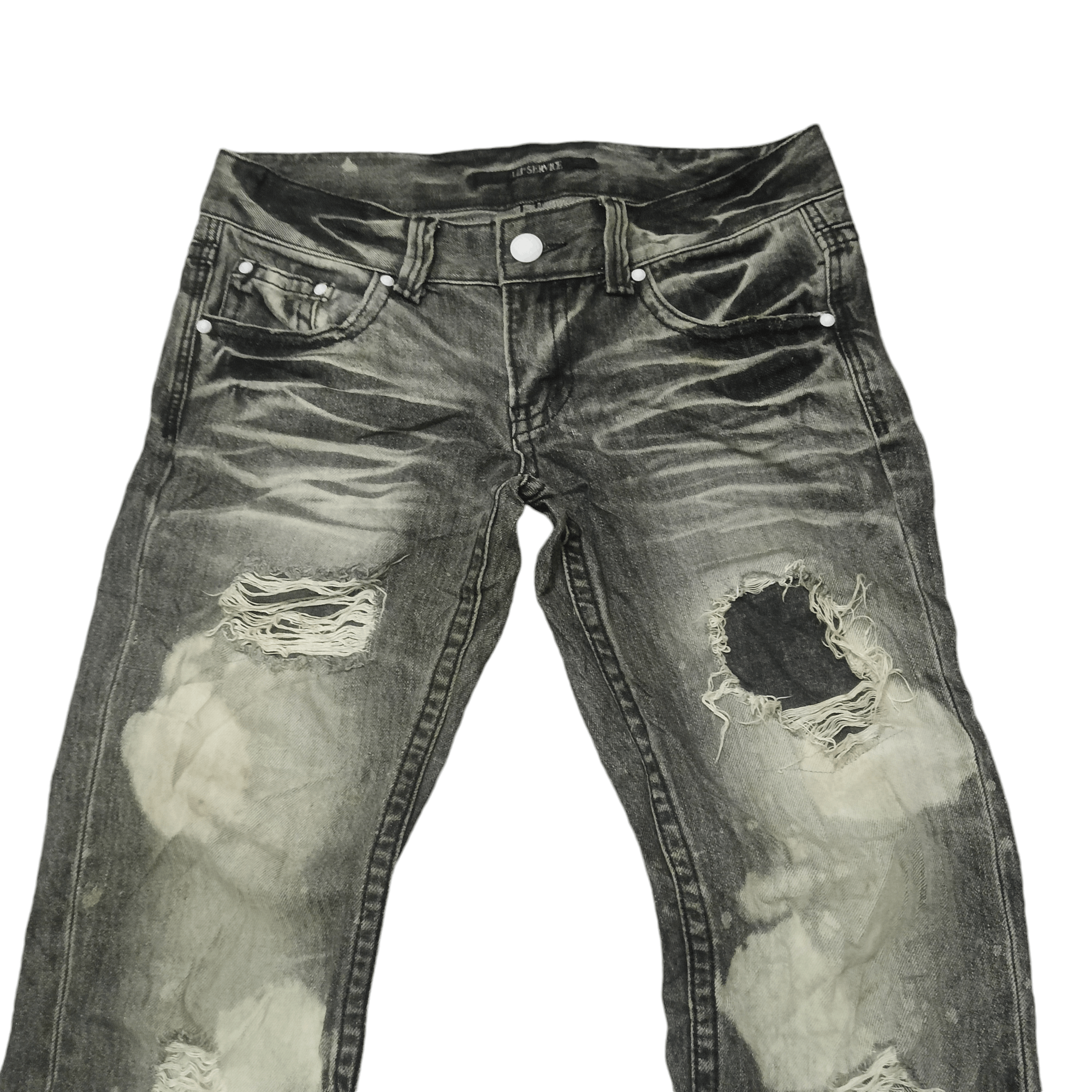 Lip Service Sick 90s Lip Service Polkadot Flared design distressed jeans Size US 32 / EU 48 - 2 Thumbnail