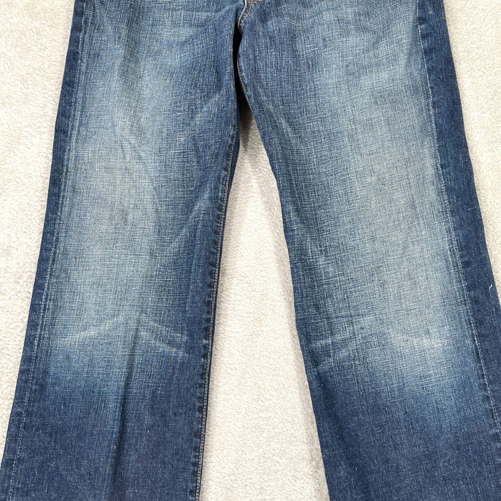 7 For All Mankind 7 For All Mankind Jeans Mens 34x29 Blue Straight Leg Denim Button Fly Y2K Size US 34 / EU 50 - 3 Thumbnail