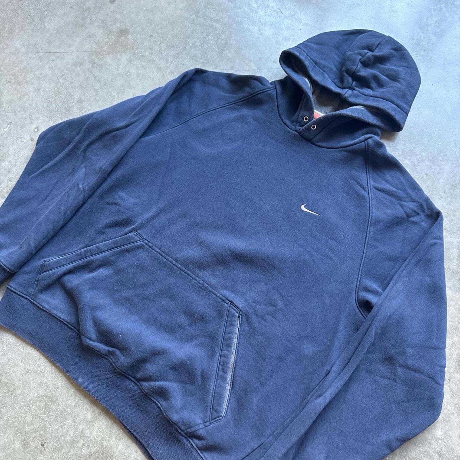 Nike Nike Y2K Navy Hoodie With Classic Embroidered White Check Size US M / EU 48-50 / 2 - 3 Thumbnail