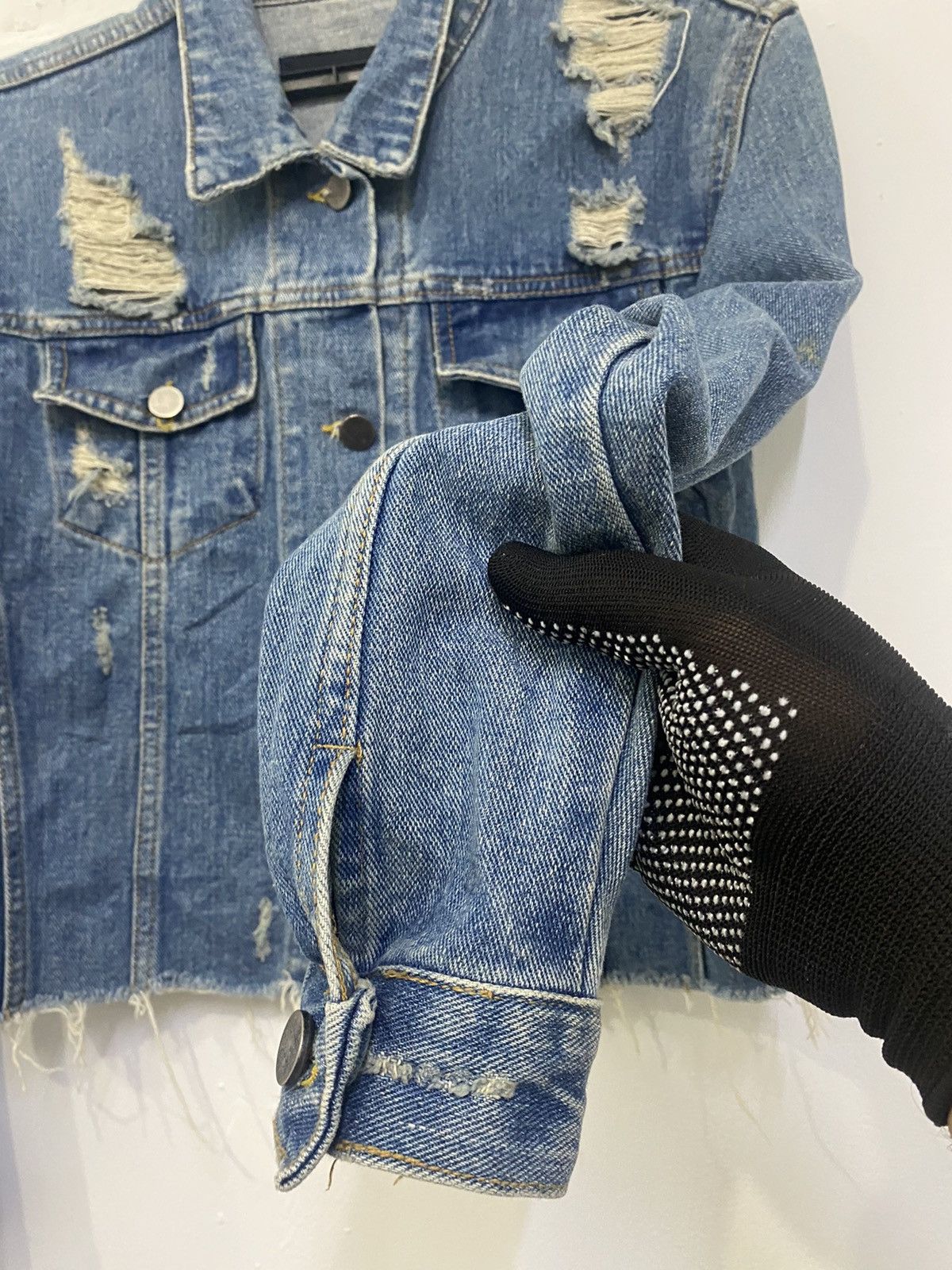 Japanese Brand × Vintage Button up denim rock punk distress crop tank design Size ONE SIZE - 8 Thumbnail