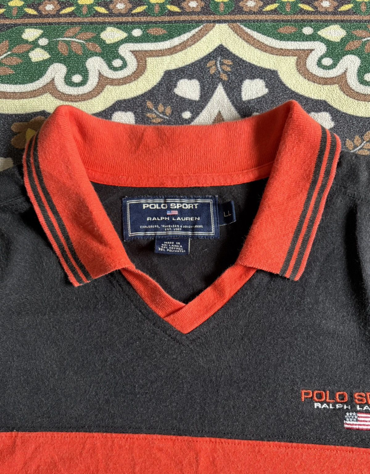 Polo Ralph Lauren × RRL Ralph Lauren × Ralph Lauren Vintage POLO SPORT RALPH LAUREN Striped Polo Tee Size US XL / EU 56 / 4 - 4 Thumbnail