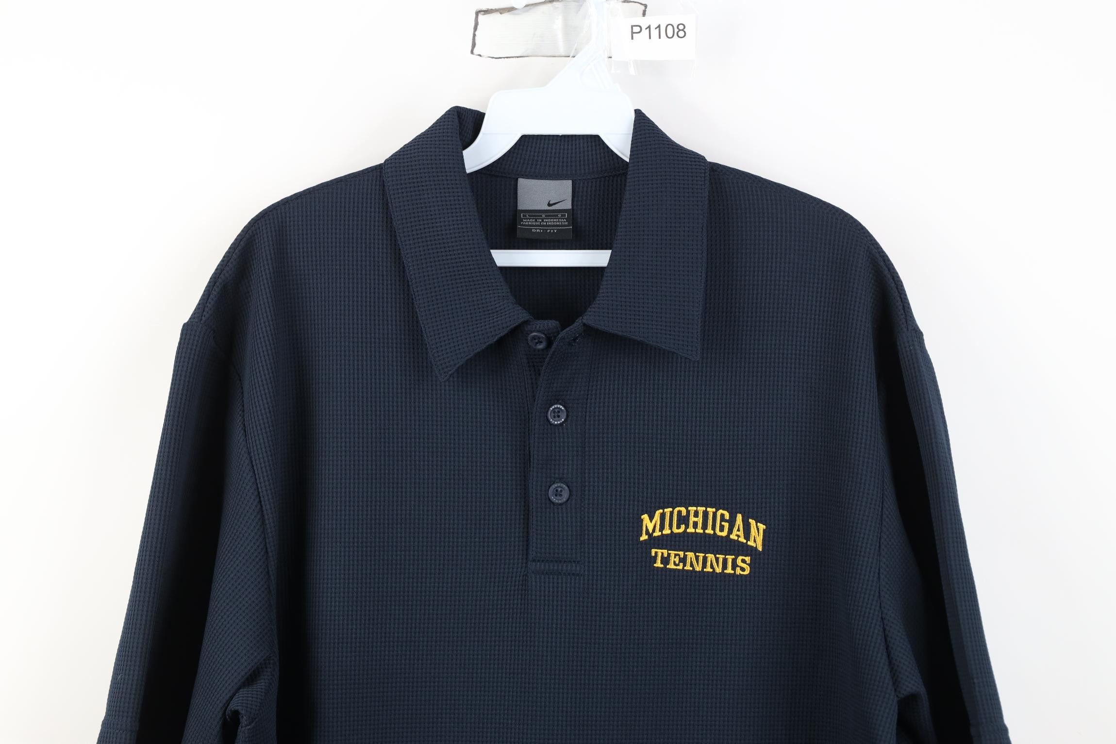Nike Nike Challenge Court University of Michigan Tennis Polo Size US L / EU 52-54 / 3 - 2 Thumbnail