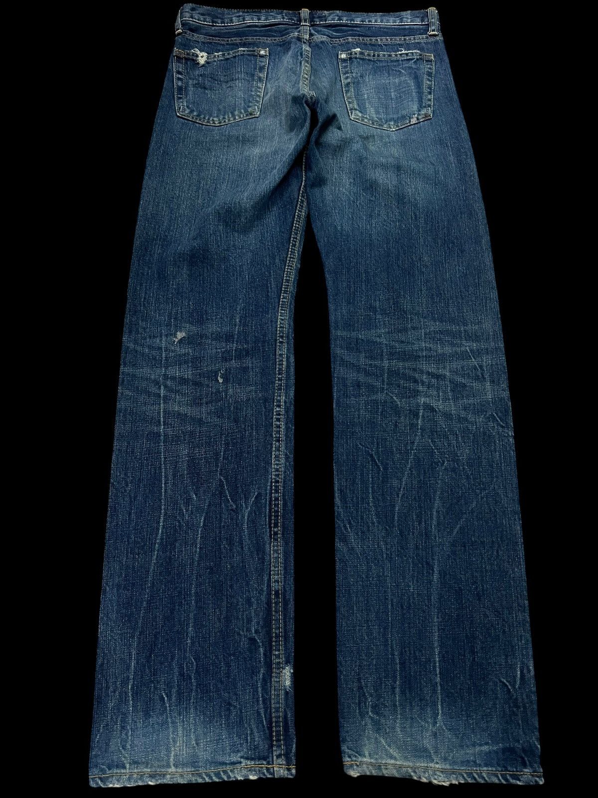 Japanese Brand 💥90’s💥Vintage D.M.G Distressed Jean Very Rare Size US 31 - 2 Thumbnail