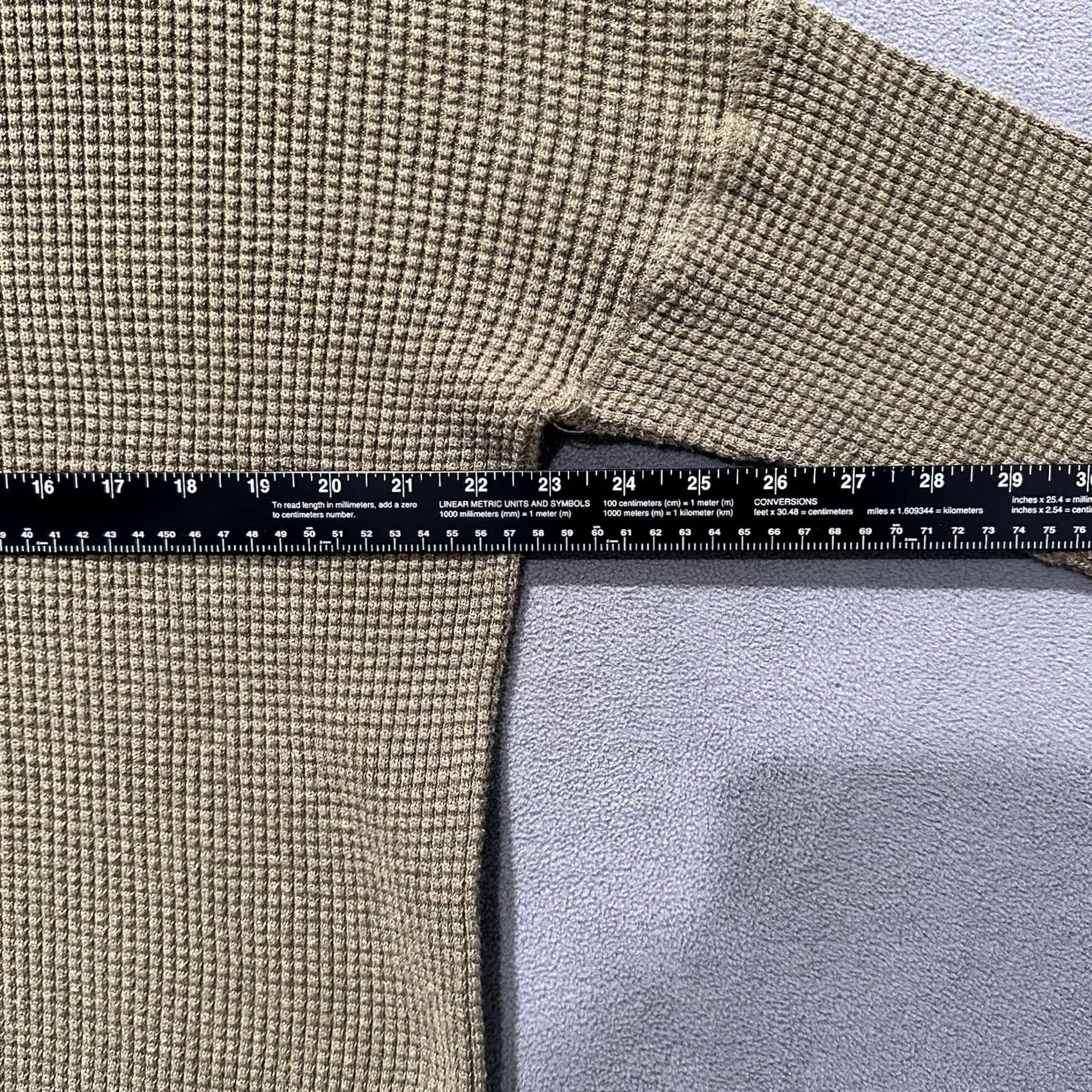 Vintage REI Co-op Sweater Womens XL Olive Green Wallace Lake Waffle Knit Thermal EUC Size XL / US 12-14 / IT 48-50 - 7 Thumbnail
