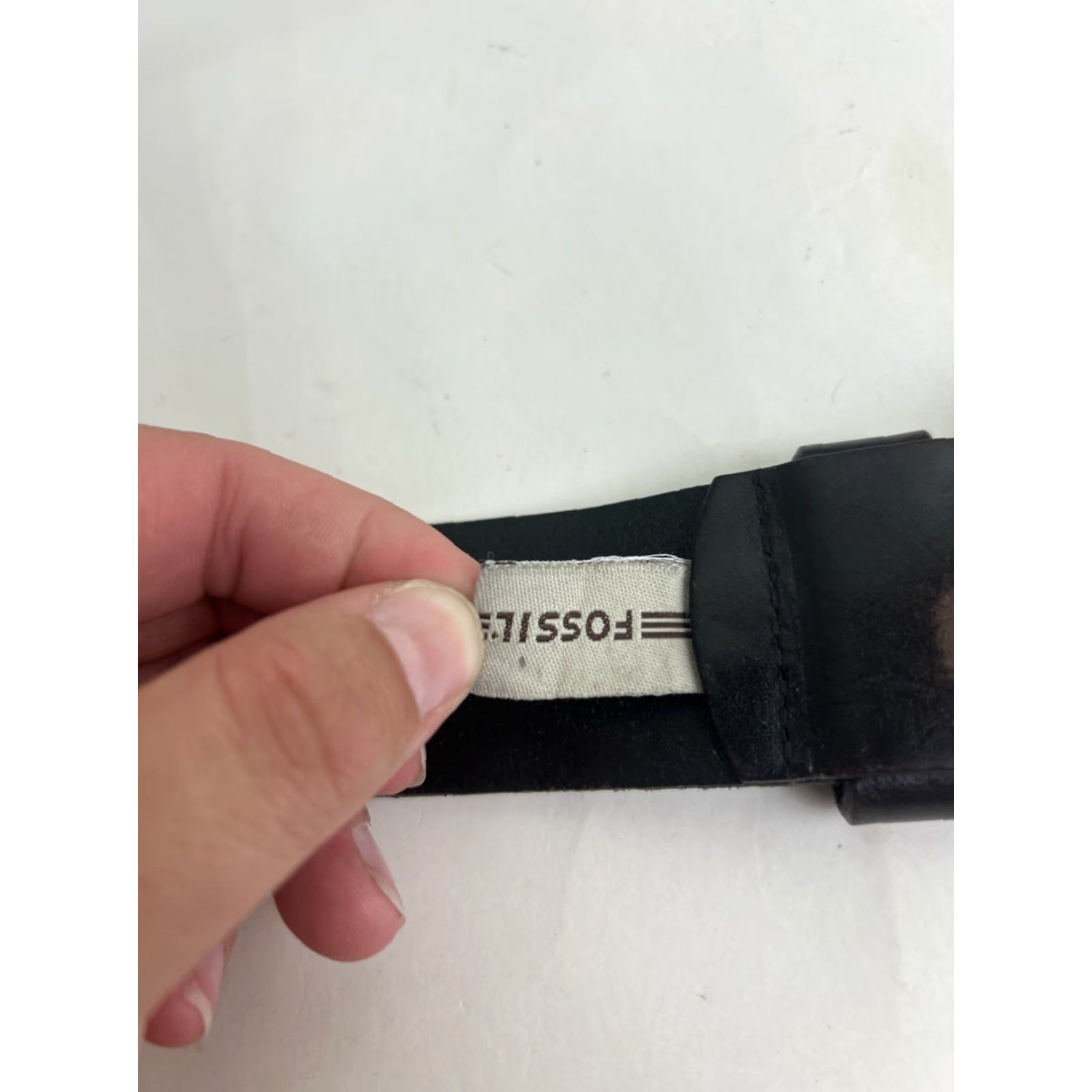 Fossil Fossil Belt Men Leather Brown Size 36 Letter Imprint Cowhide Buckle Size 36 - 7 Thumbnail