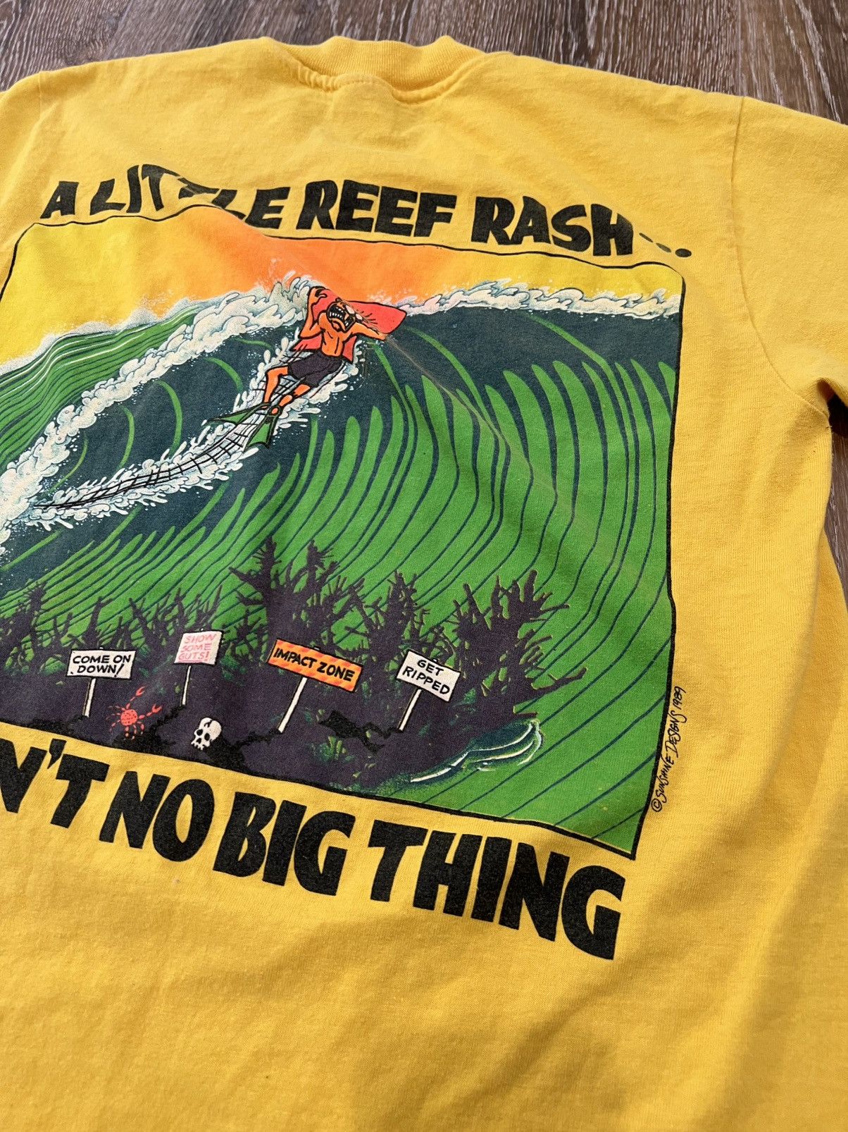 Vintage Vintage 1989 a little reef rash aint no big thing tee Size US S / EU 44-46 / 1 - 6 Thumbnail