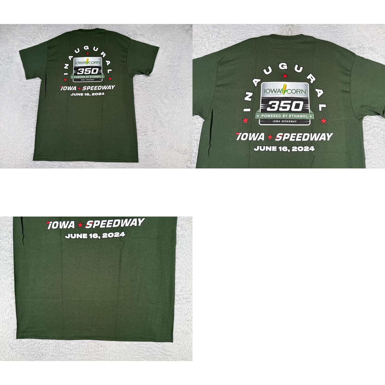 NASCAR Nascar Shirt Adult Large Green Inaugural Iowa Corn 350 Iowa Speedway 2024 Shirts Size US L / EU 52-54 / 3 - 9 Thumbnail