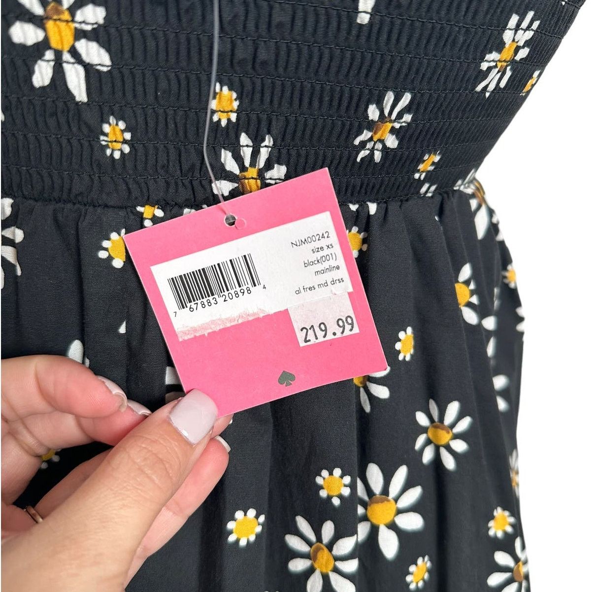 Kate Spade Kate Spade Daisy Dots Al Fresco Midi Dress XS Black Size XS / US 0-2 / IT 36-38 - 7 Thumbnail