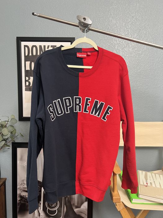 Supreme split crewneck discount sweatshirt