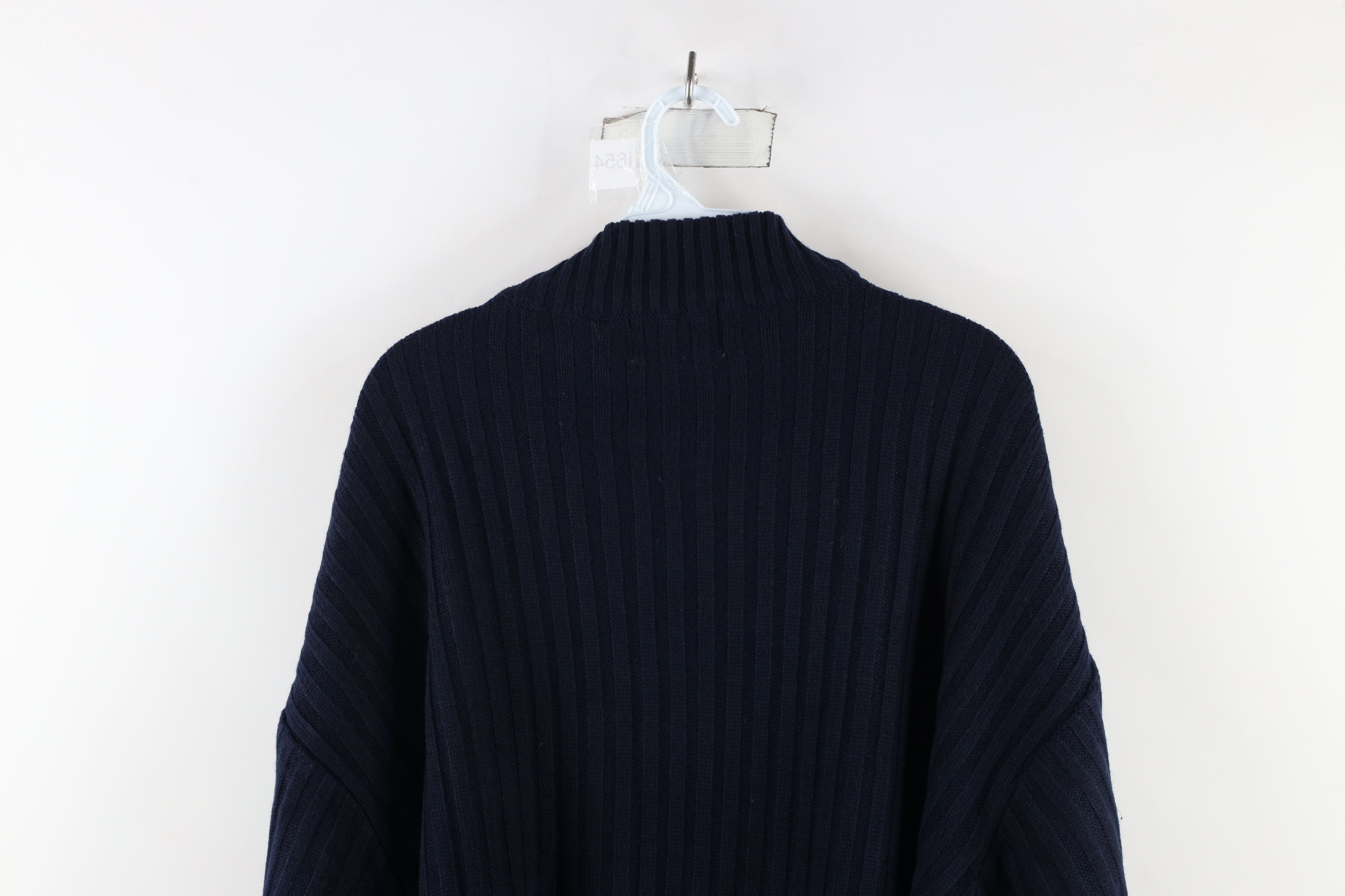 Vintage Vintage 90s Streetwear Chunky Ribbed Knit Mock Neck Sweater Size US XXL / EU 58 / 5 - 7 Thumbnail