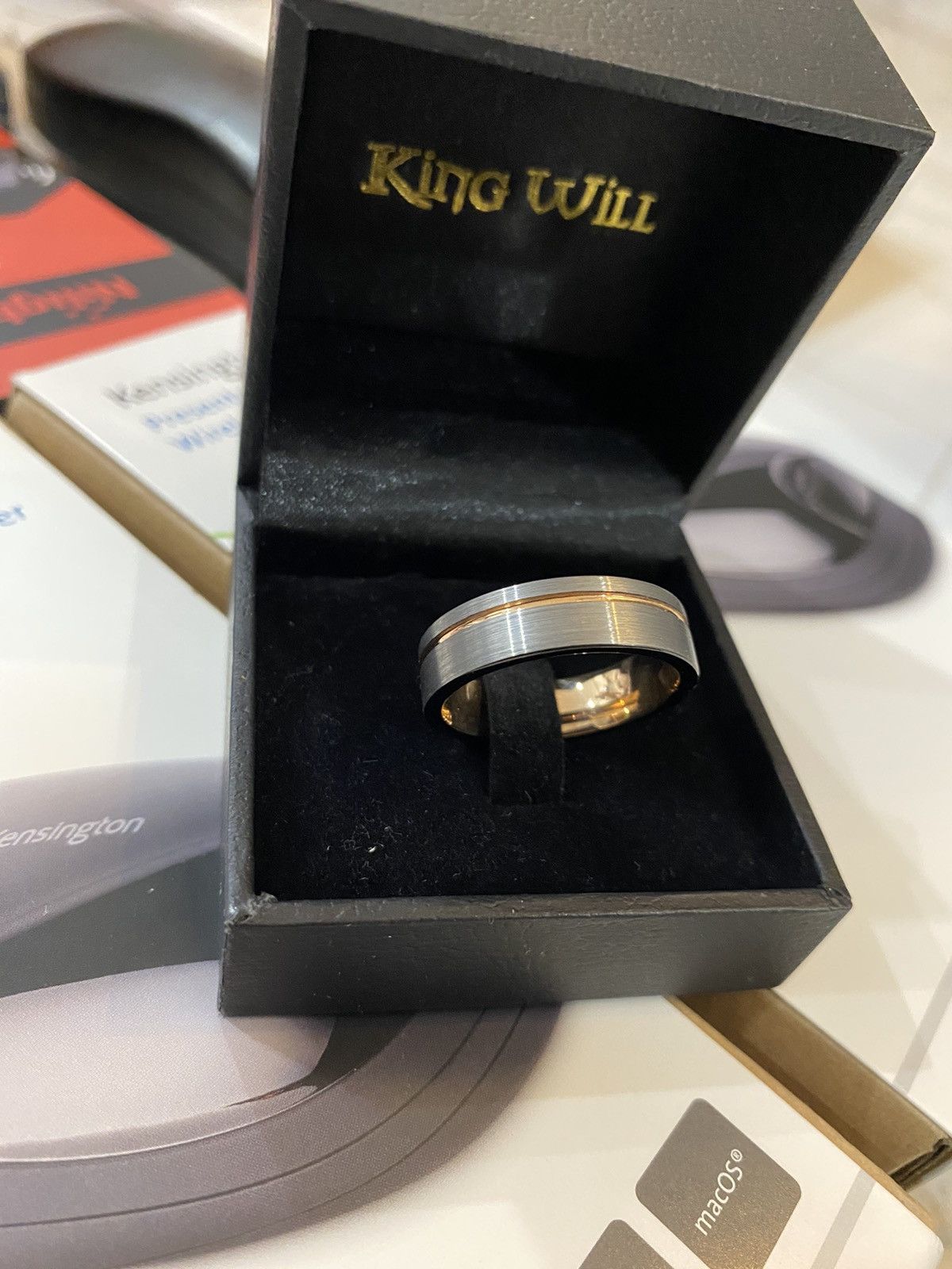 Vintage King Will Authentic Tungsten and Silver 925 Ring Size 10 Size ONE SIZE - 1 Thumbnail