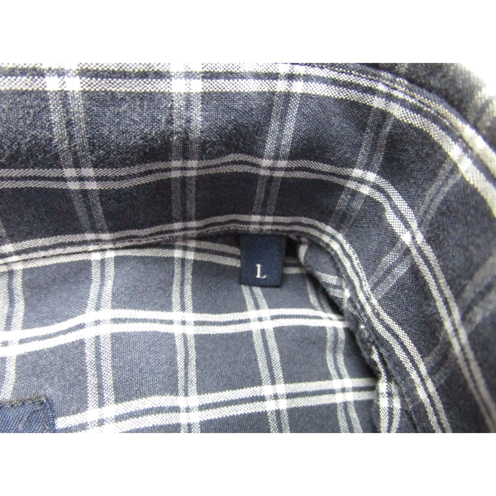 Ermenegildo Zegna Ermenegildo Zegna Dress Shirt Men Large Blue Plaid Cotton Business Casual 2010s Size 42R - 6 Thumbnail