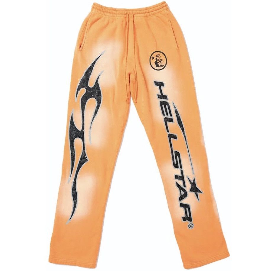 HELLSTAR Hellstar Fire Orange Flare Sweatpants Size M Size US 32 / EU 48 - 1 Thumbnail