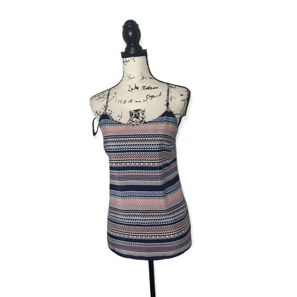 J.Crew J.Crew Women’s Size 4 Blue Patterned Striped Tank Top Adjust Size S / US 4 / IT 40 - 1 Thumbnail