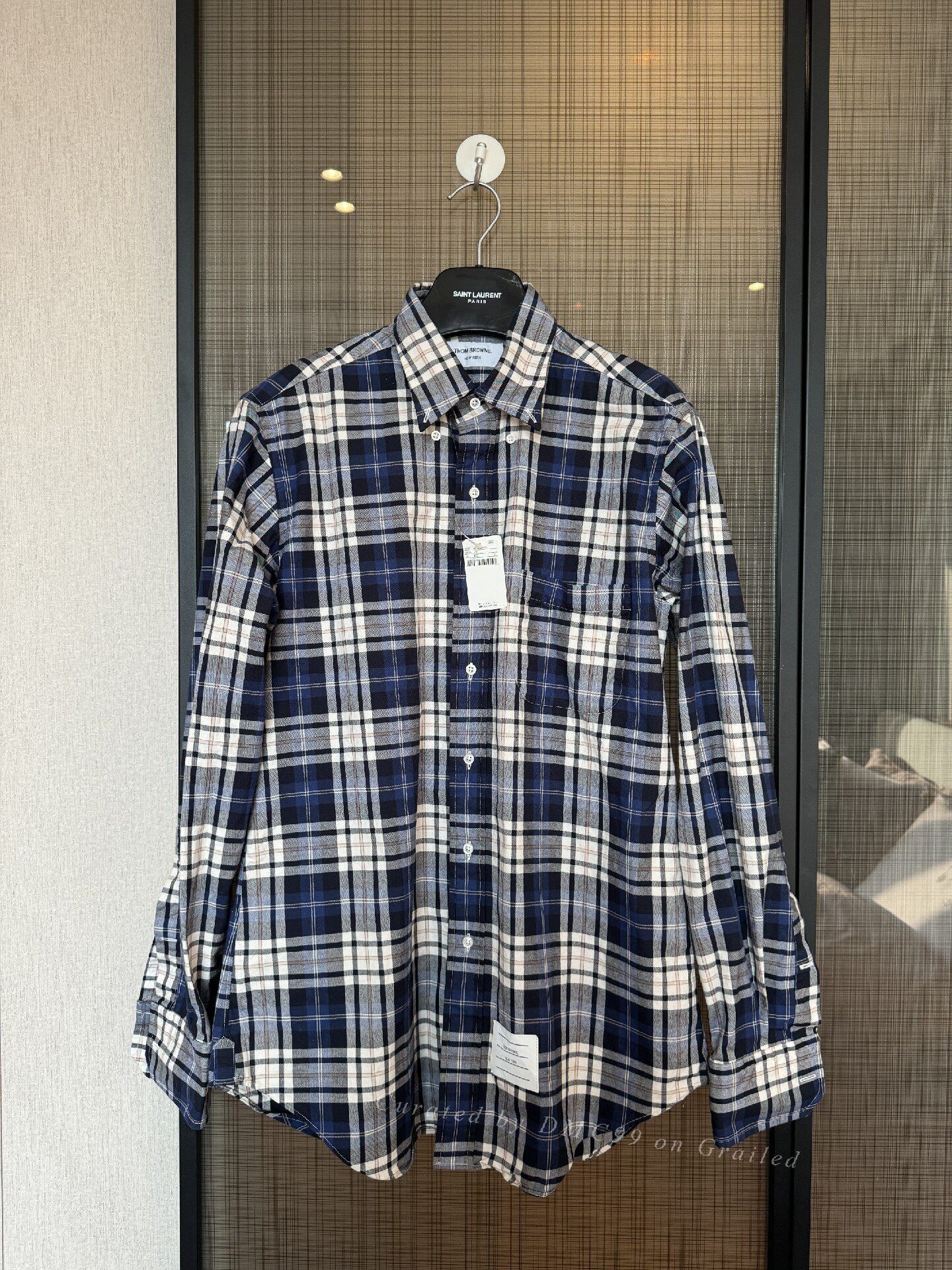 Thom Browne Thom Browne Men's Plaid Shirt Size US L / EU 52-54 / 3 - 1 Thumbnail