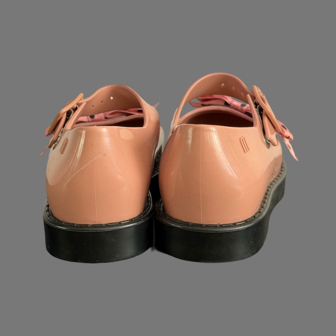 Other Mini Melissa Maggie Bow Girls Shoes Pink Black Size 8 GUC Size US 8 / IT 38 - 4 Thumbnail