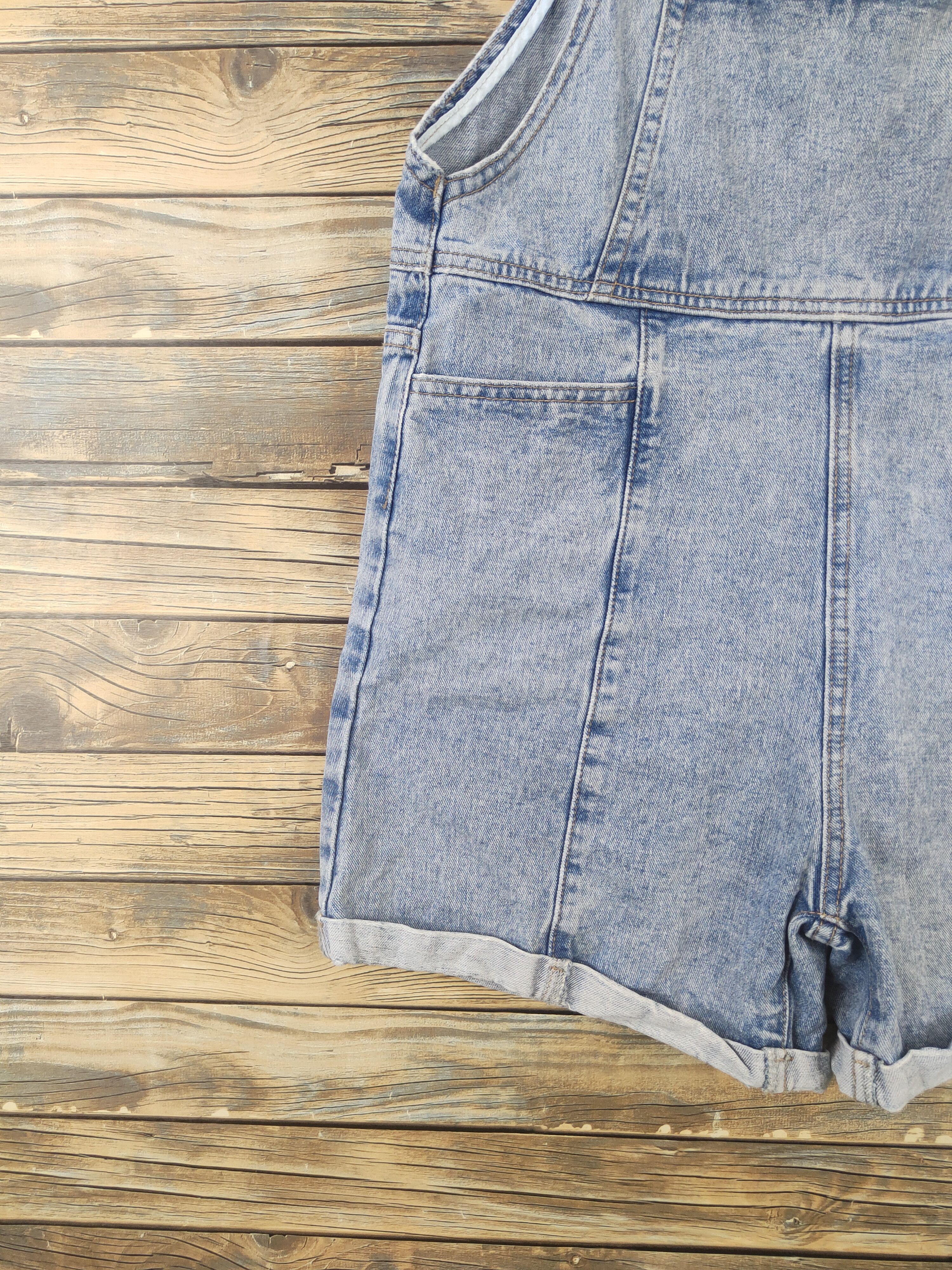 Japanese Brand × Vintage Vintage Japanese Brand Blue Denim Shortall Jumpsuits Size 34" / US 12 / IT 48 - 3 Thumbnail