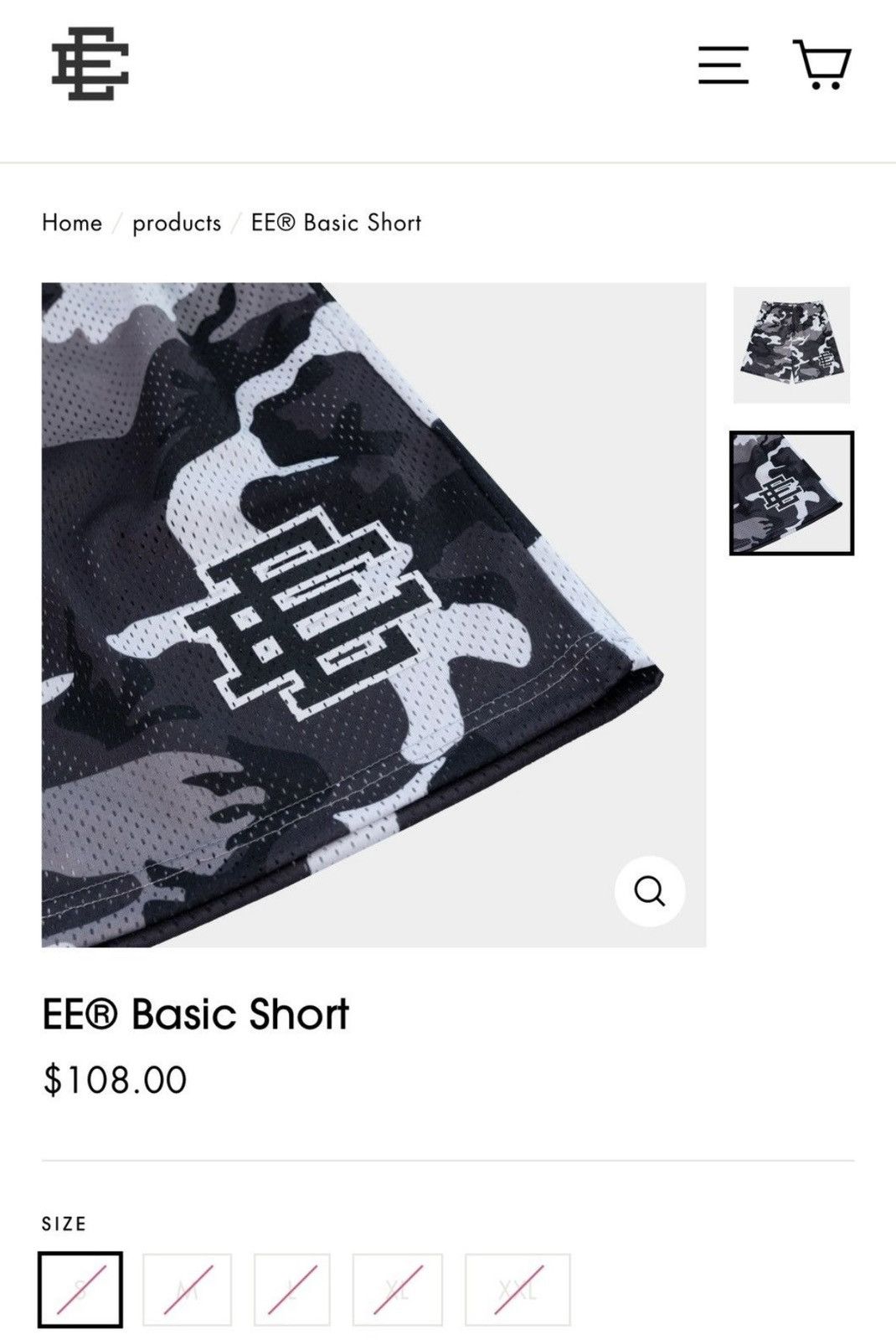 Eric Emanuel Black/white Camo Eric Emanuel Shorts Size US 36 / EU 52 - 9 Thumbnail