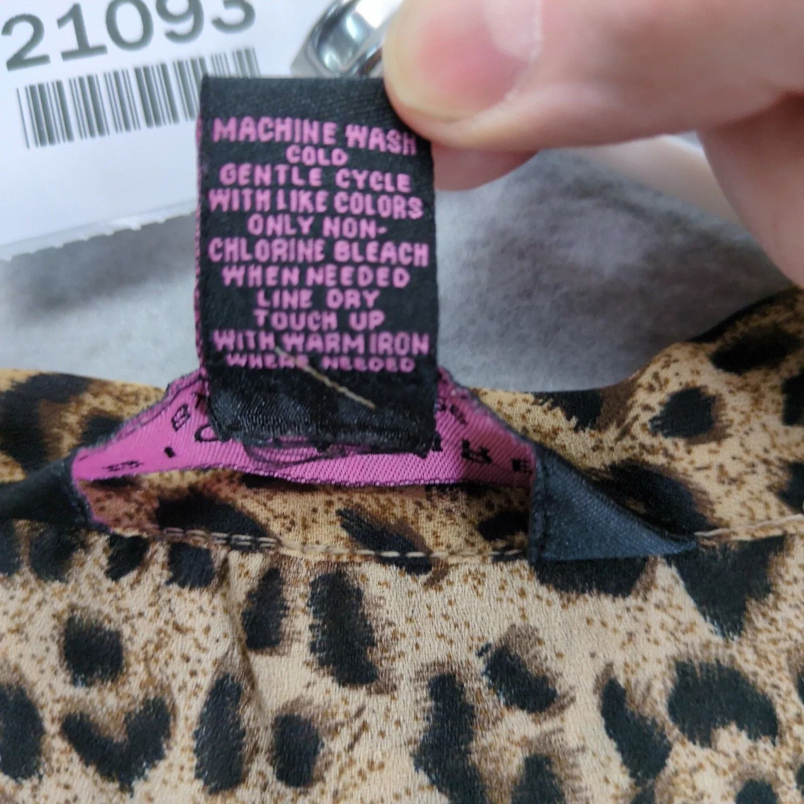 Other Signature Robbie Bee Leopard Print & Lace Chiffon Blouse Top Size XXL / US 16-18 / IT 52-54 - 4 Thumbnail