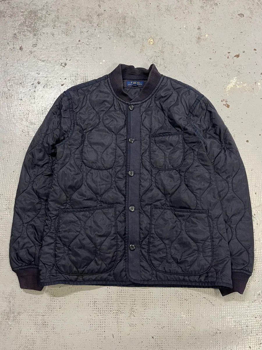 Polo Ralph Lauren Ralph Lauren Quilted Navy Japanese Bomber Jacket Size US L / EU 52-54 / 3 - 1 Thumbnail