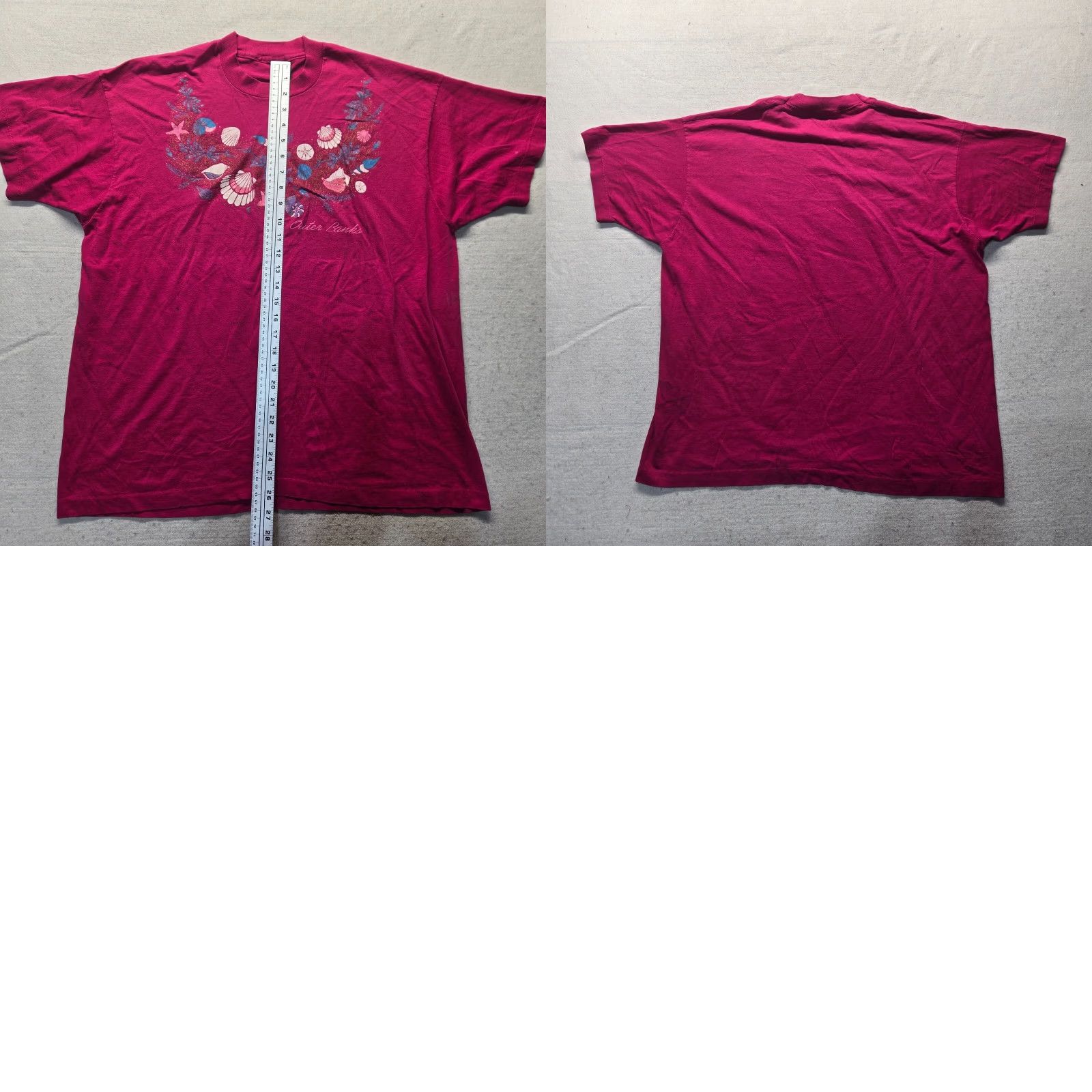 Vintage VINTAGE Unbranded Women's T-Shirt OBX Outer Banks NC Floral Short Sleeve Pink Cotton Blend 2XL Summer Casual Size XXL / US 16-18 / IT 52-54 - 8 Thumbnail