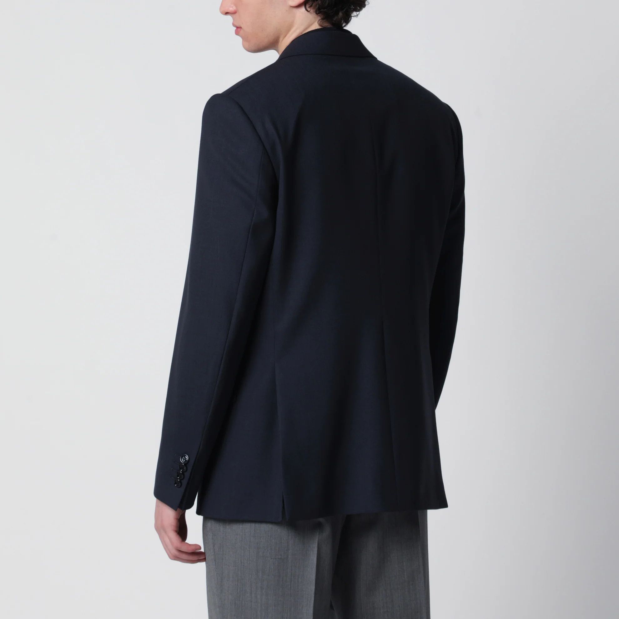 Lardini o1d2blof0526 Single-breasted Wool Jacket in Blue Size US L / EU 52-54 / 3 - 3 Thumbnail