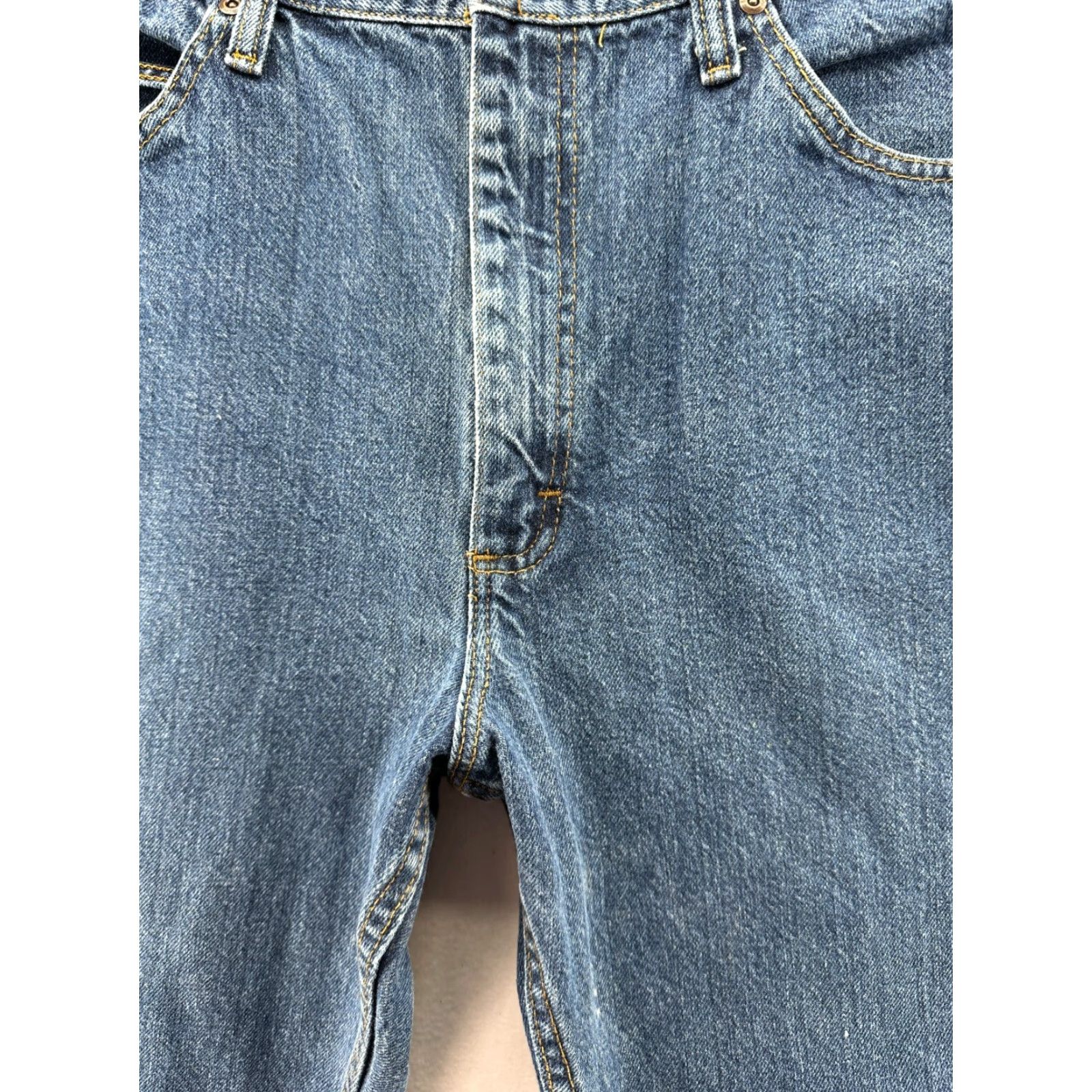 Lee Lee Jeans Mens 40x32 Straight Denim Classic Fit 5-Pocket Blue Vintage Retro USA 80s 90s Biker Punk Grunge Size US 40 / EU 56 - 4 Thumbnail