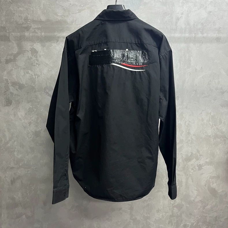Balenciaga Balenciaga Balenciaga Black Logo Long Sleeve Shirt-2506 Size US M / EU 48-50 / 2 - 5 Thumbnail