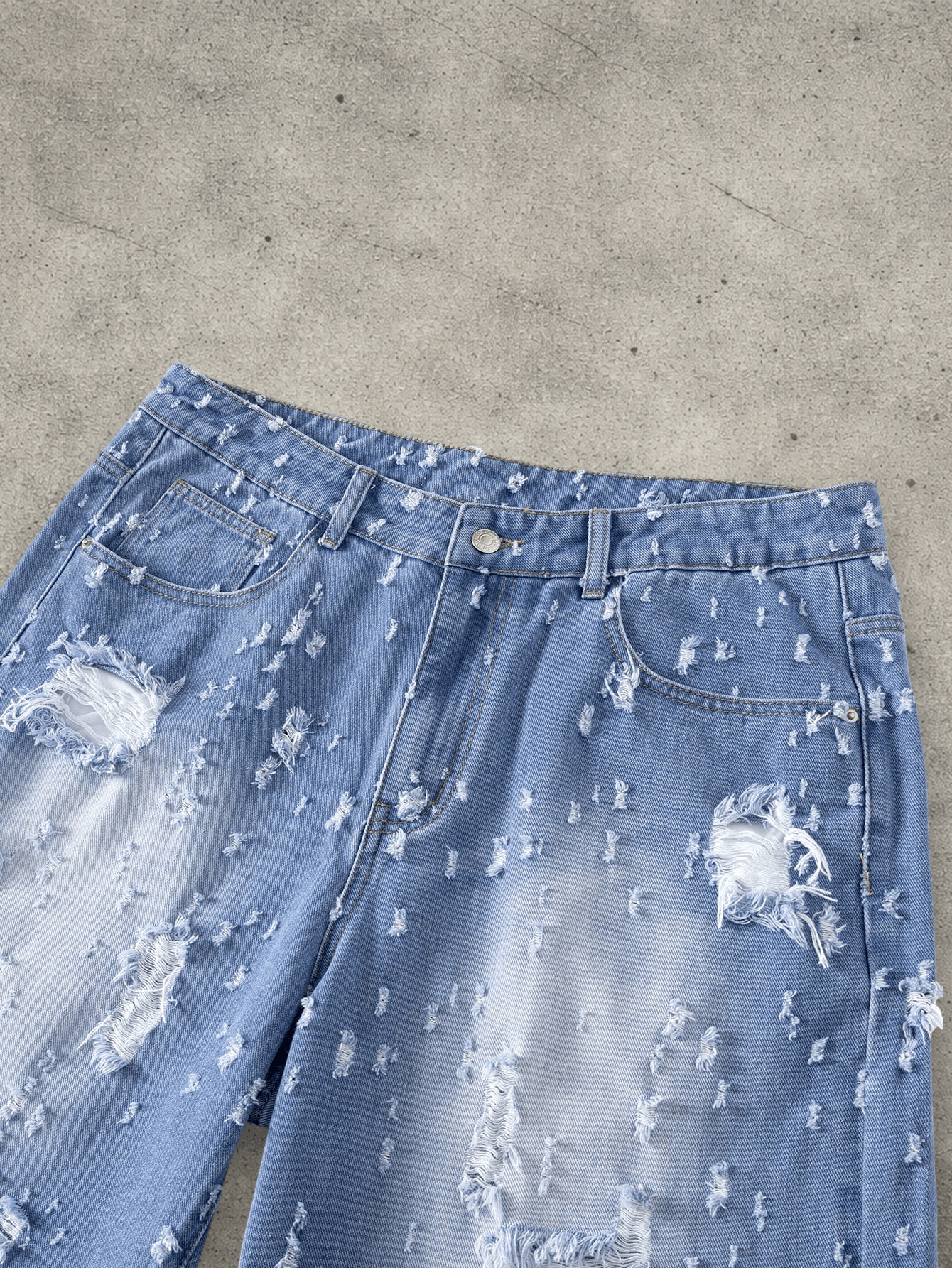 Jean Distressed washed Shorts Size US 32 / EU 48 - 2 Thumbnail