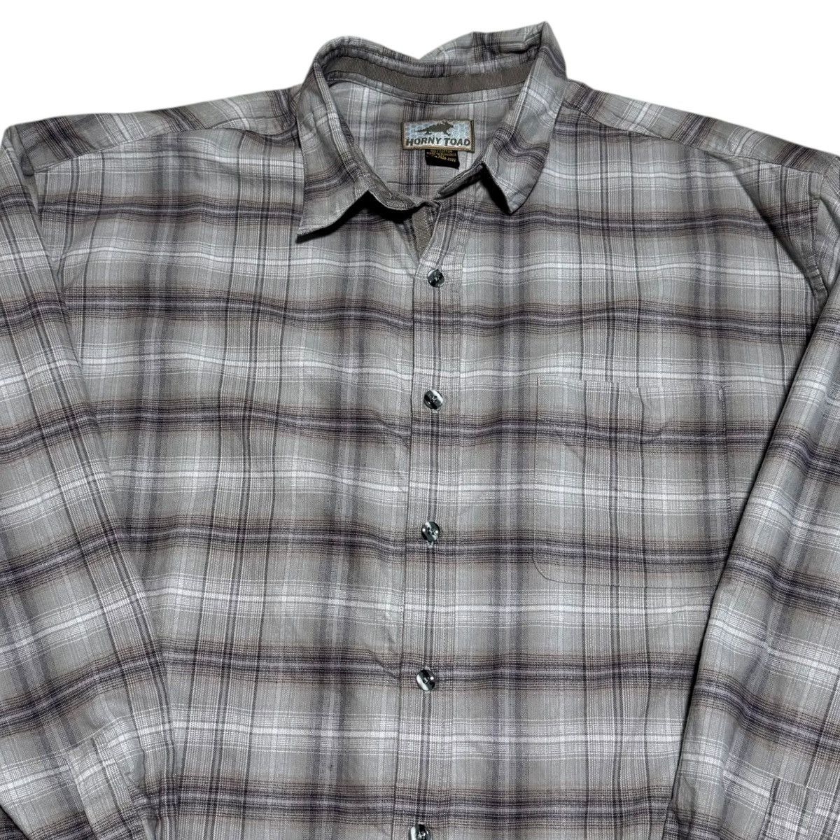 Other Horny Toad Plaid Gray Cotton Long Sleeve Button Shirt XL Size US XL / EU 56 / 4 - 2 Thumbnail