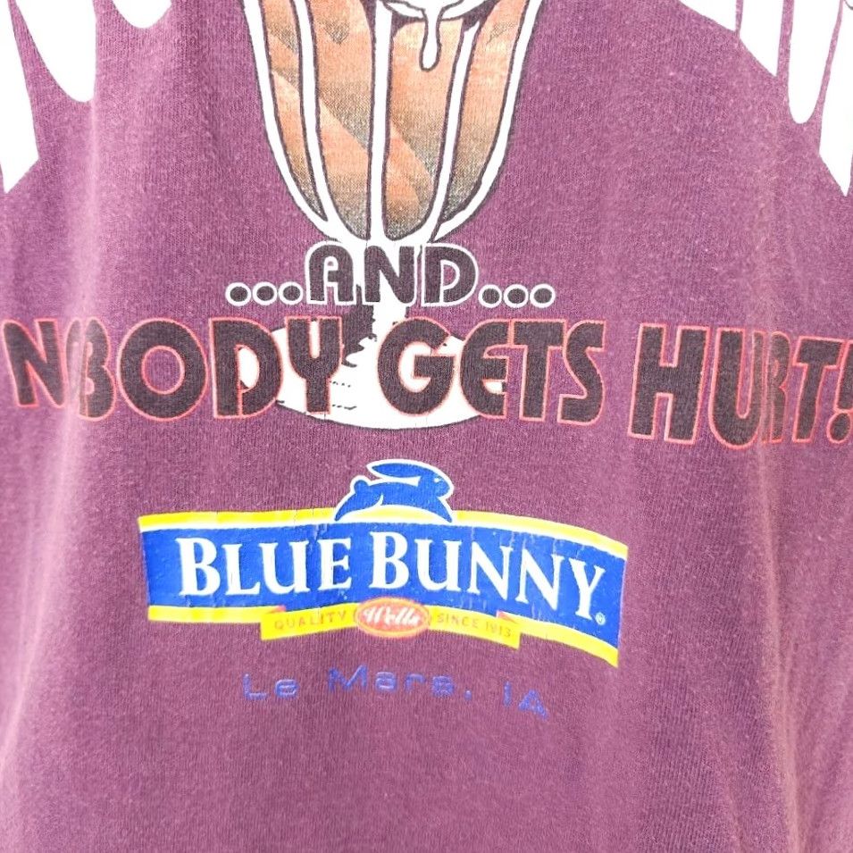 Gildan VINTAGE Gildan T-Shirt Mens Size S Red Blue Bunny Ice Cream Snack Tee Dessert 90s Y2K Mens Size US S / EU 44-46 / 1 - 4 Thumbnail