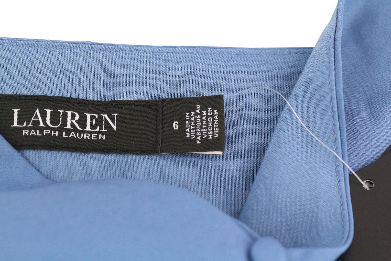 Lauren Ralph Lauren S Blue Sleeveless Tie-Front Tiered Dress 84682 Size S / US 4 / IT 40 - 12 Thumbnail