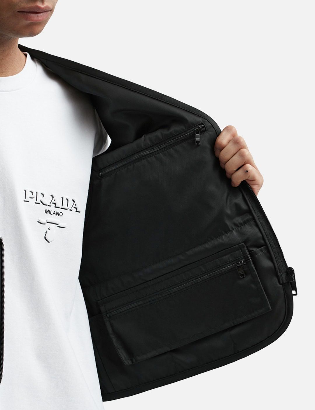 Prada 🔥Prada🔥 Black Re-Nylon Multi-Pocket Cargo Vest Size US XXL / EU 58 / 5 - 7 Thumbnail