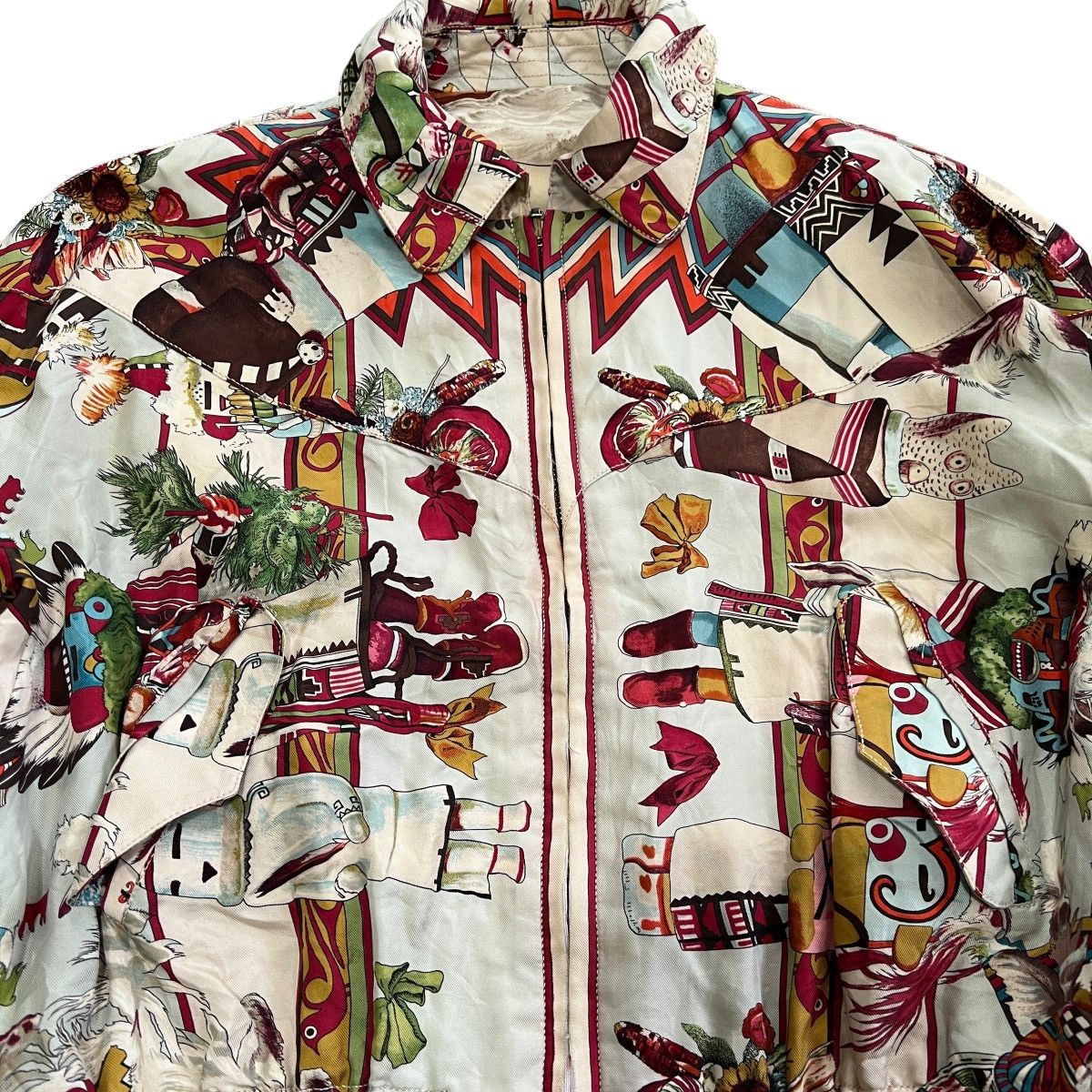 HERMES 90s MARGIELA Vintage Reversible Silk Jacket