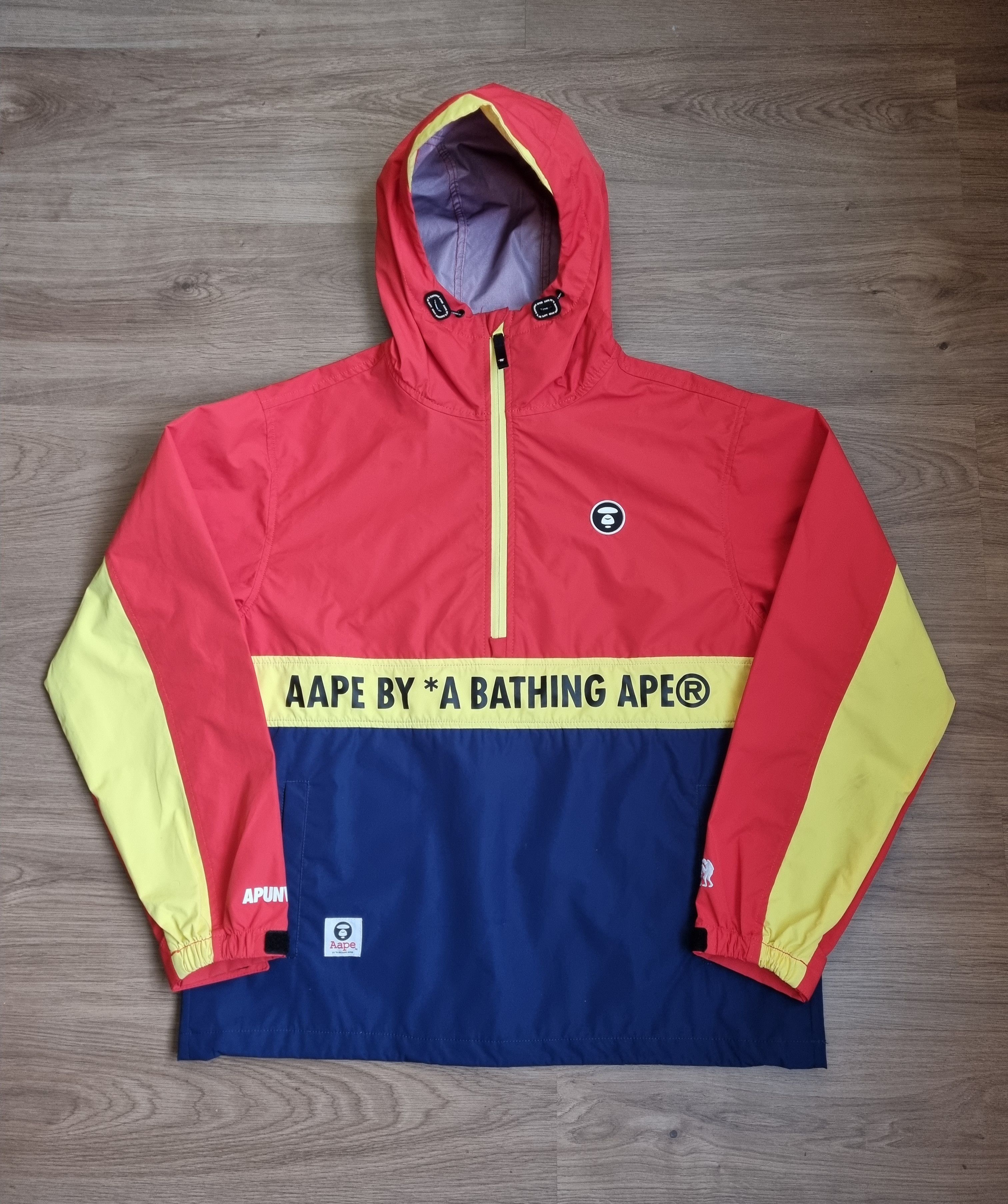 Aape × Designer Designer AAPE By A Bathing Ape Quarter-half Zip Windbreaker Size US S / EU 44-46 / 1 - 1 Thumbnail