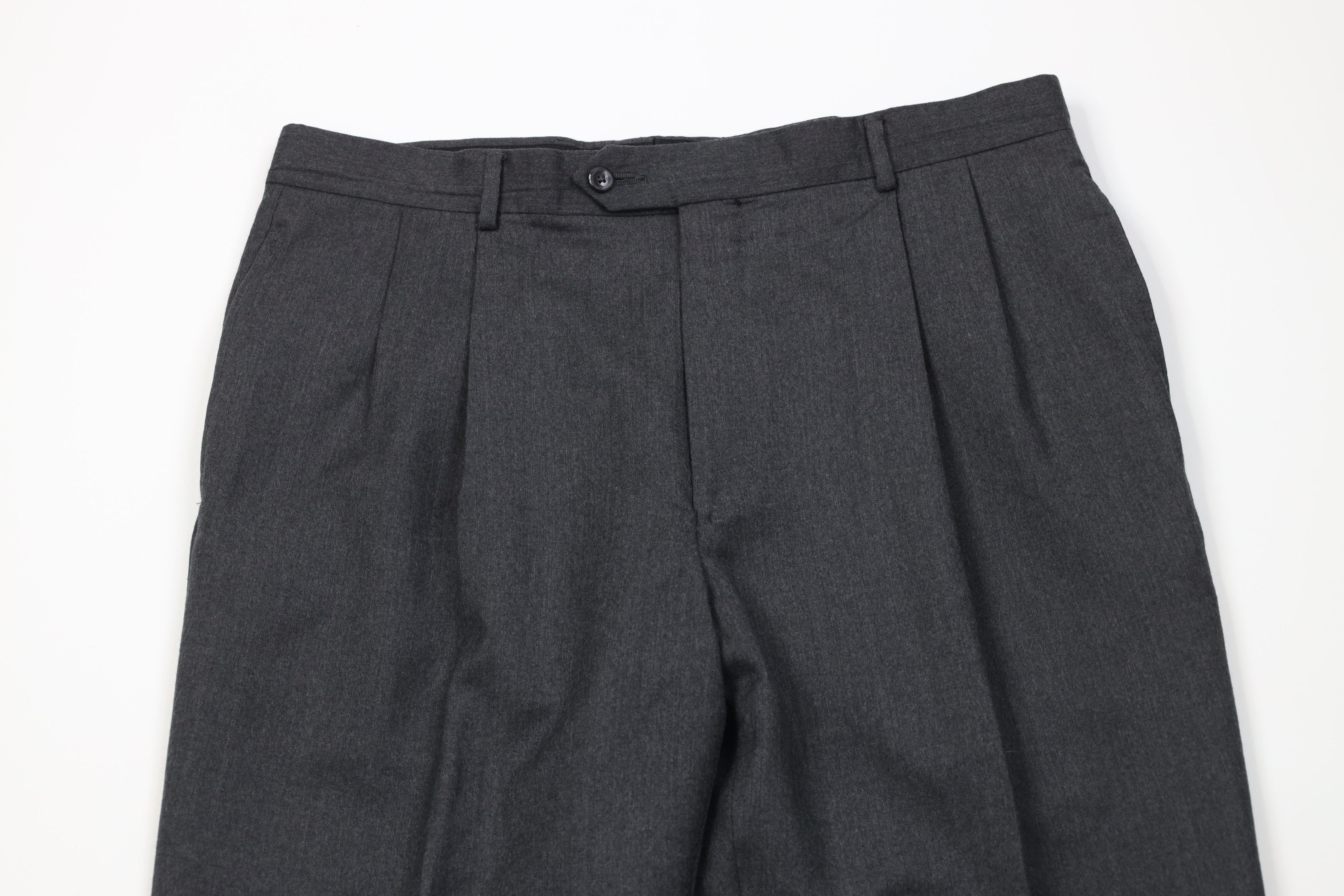 Vintage Vintage 90s Streetwear Cashmere Wide Leg Chino Pants Gray Size US 36 / EU 52 - 2 Thumbnail