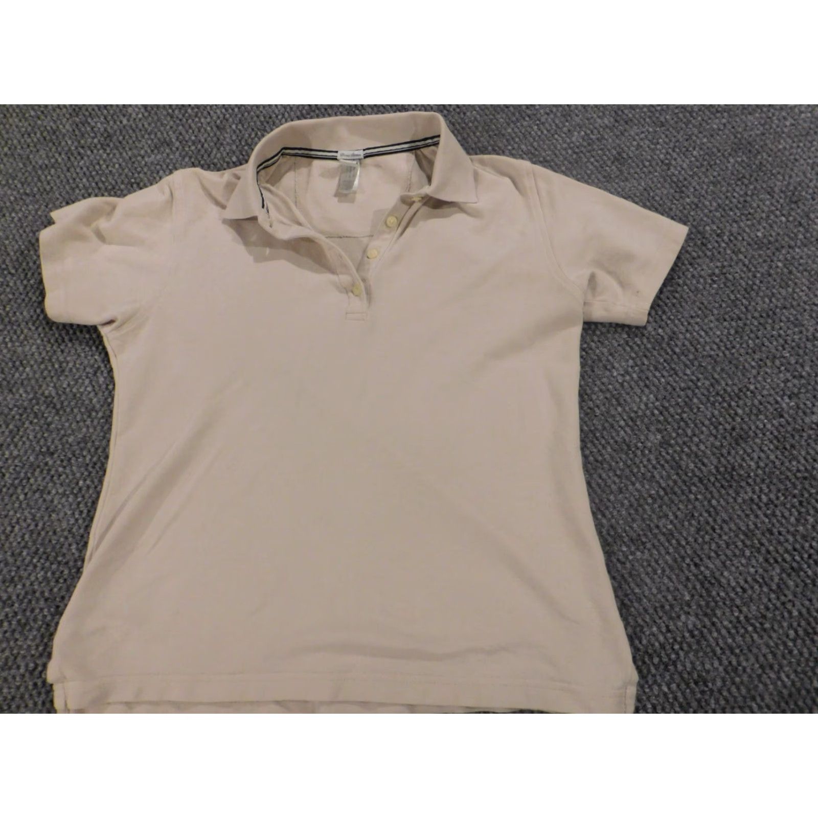 Vintage Page & Tuttle Polo Shirt Womens XS Peach Pink Short Sleeve Crew Neck Cotton Modal Rayon Classic Basic Casual Stretch 90s? Size XS / US 0-2 / IT 36-38 - 3 Thumbnail