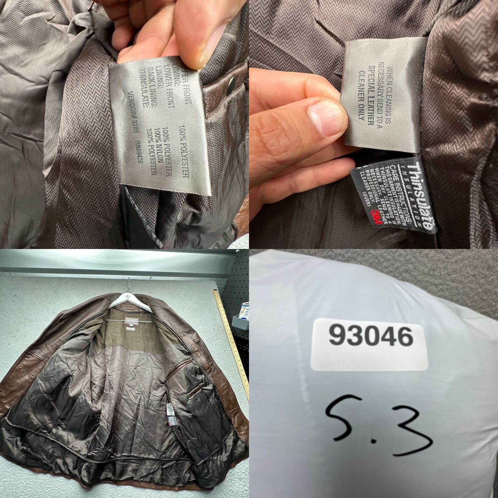 Vintage Wilsons Leather Thinsulate Coat Mens XL Brown Removable Liner Button Pockets Coat Overcoat Mens XL Brown Thinsulate Wilsons Leather Size US XL / EU 56 / 4 - 9 Thumbnail