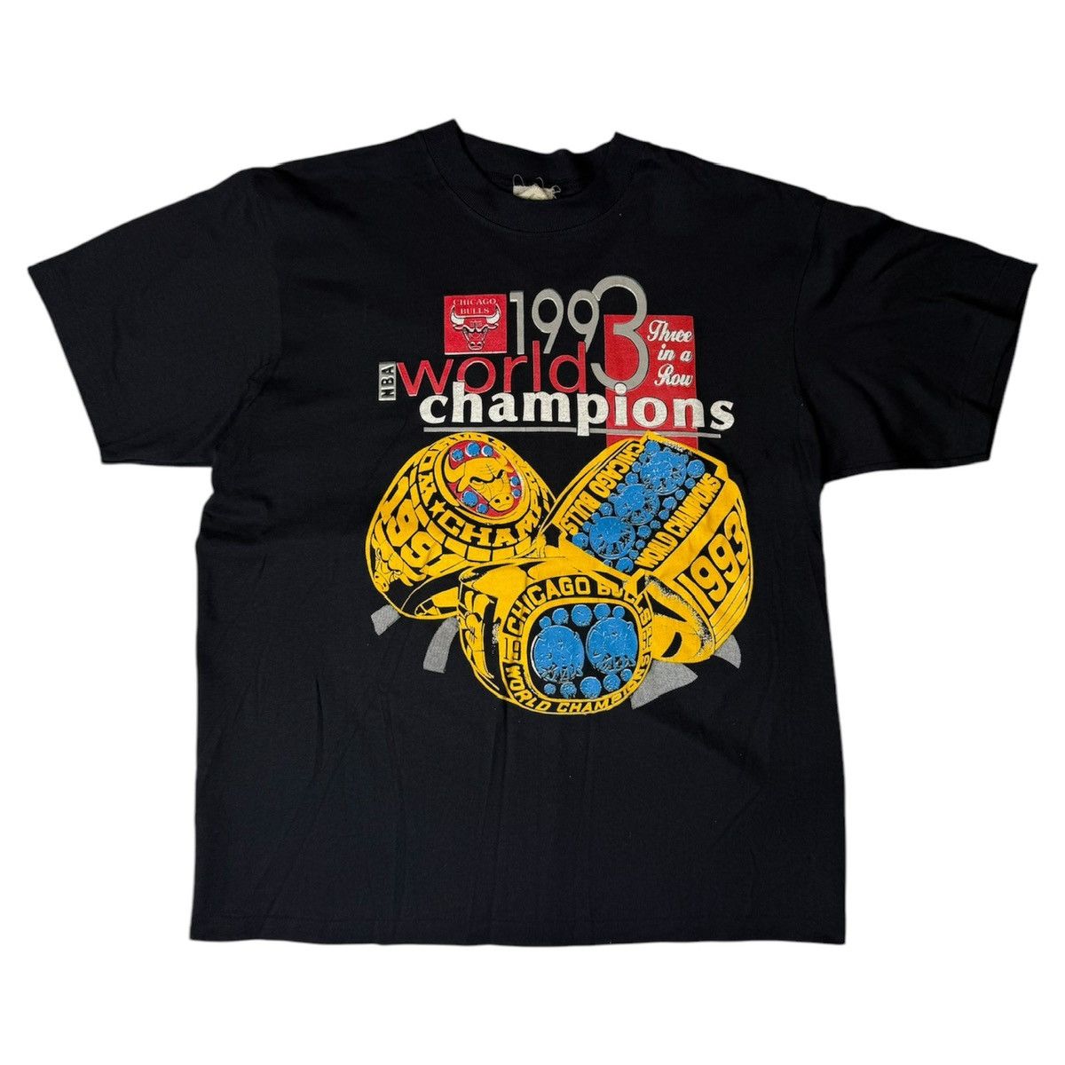 NBA × Vintage Vintage 1993 Bulls World Champions Tee Size US L / EU 52-54 / 3 - 1 Thumbnail