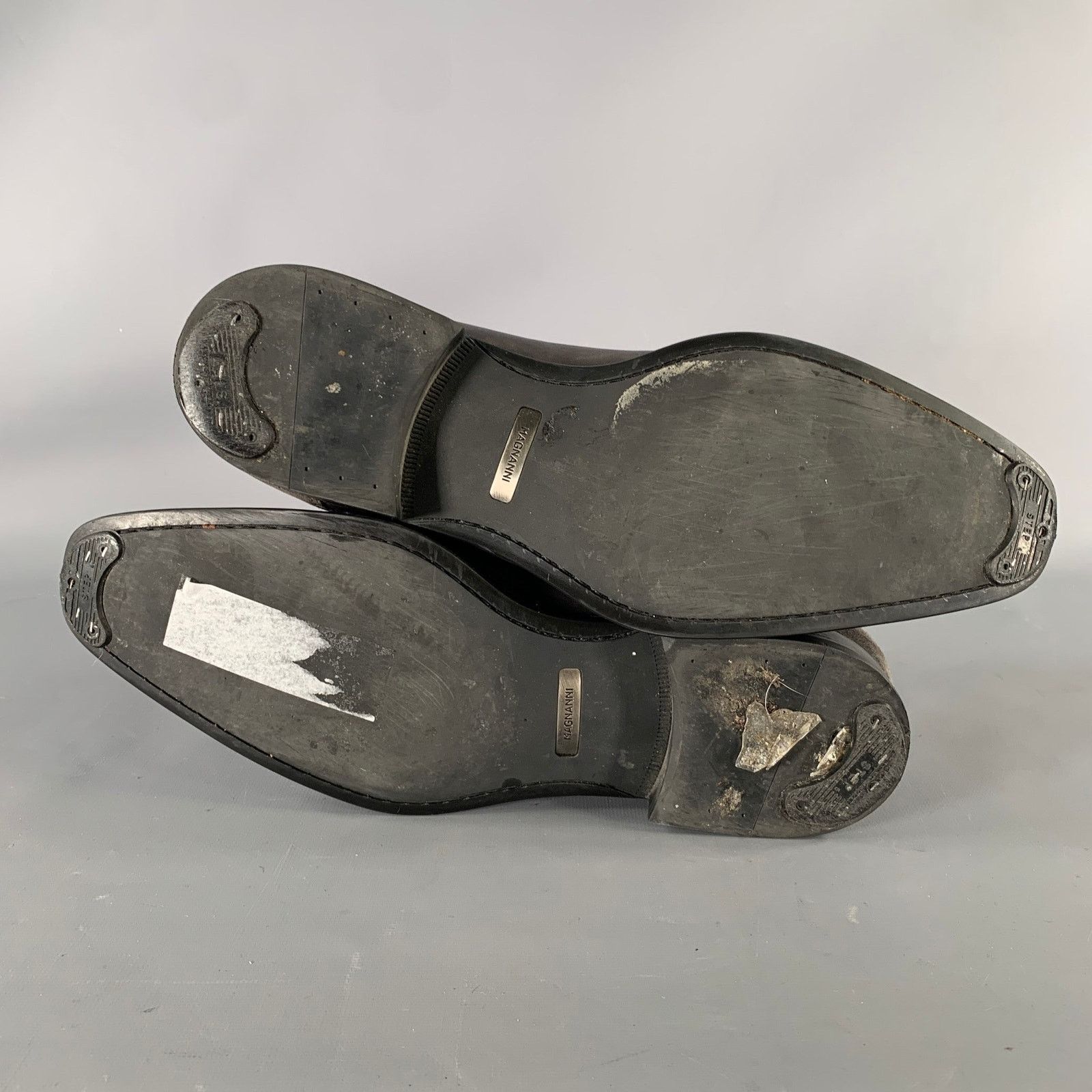 Magnanni MAGNANNI 9.5 Grey Gunmetal Mixed Patterns Lace Up Shoes Size US 9.5 / EU 42-43 - 6 Thumbnail