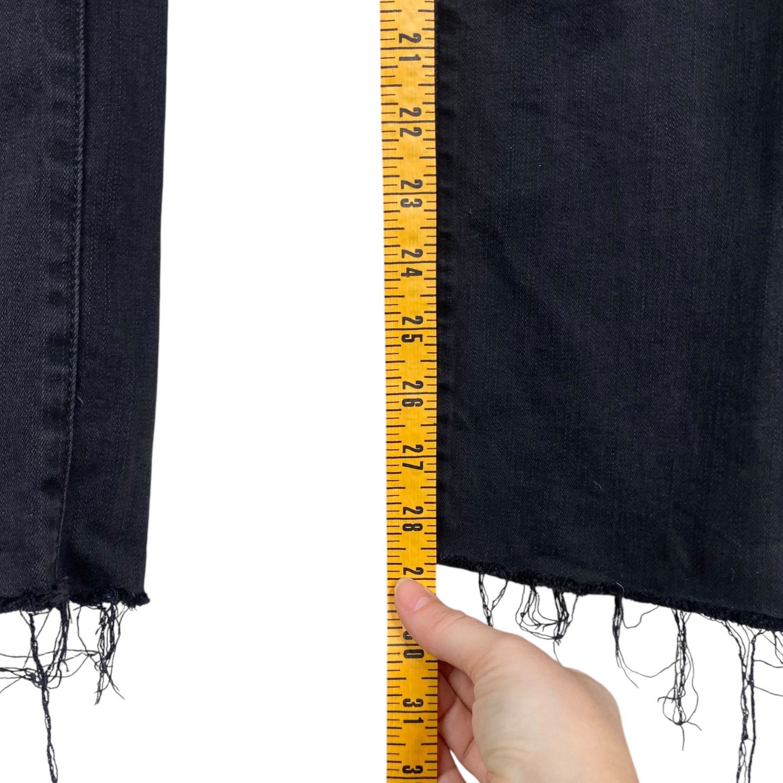 Frame FRAME Denim Le High Straight Molony Black Jeans SZ 25 Size 25" / US 0 / IT 36 - 9 Thumbnail