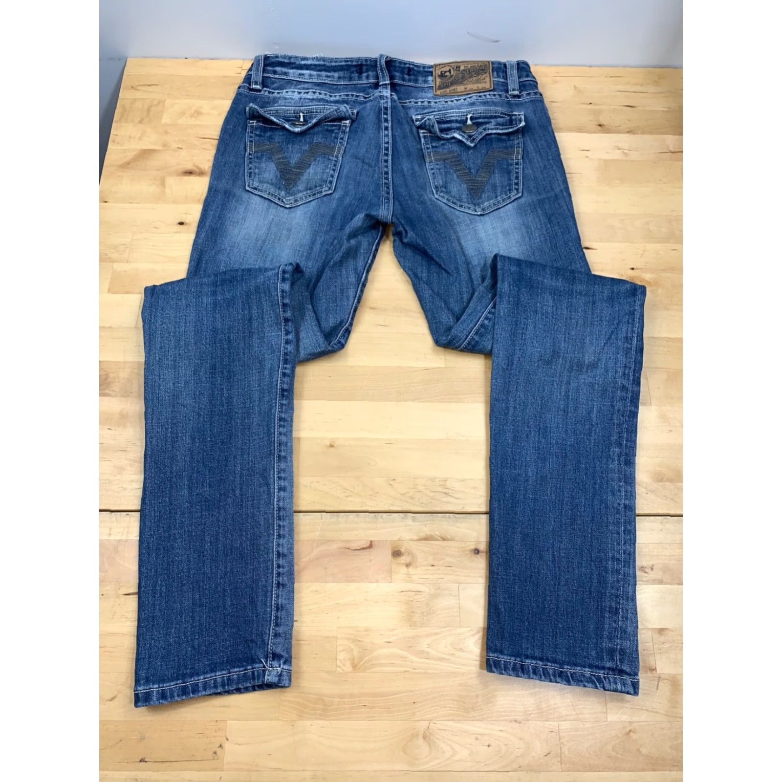 Vintage VIGOSS Womens Skinny Jeans Size 5/6 Blue Distressed Casual Jeans 5027 Size 27" / US 4 / IT 40 - 4 Thumbnail