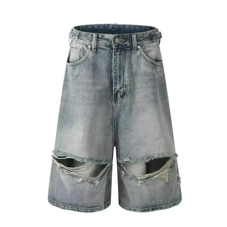 Japanese Brand Design Ripped Lux Wash Jorts Vintage Y2K Style Size US 32 / EU 48 - 2 Thumbnail
