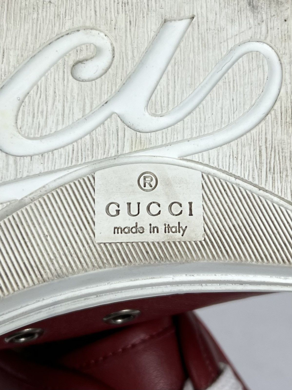 Gucci GUCCI Sneakers Low Top Leather GG Miro Soft Metal Logo Red Size US 8.5 / EU 41-42 - 13 Thumbnail